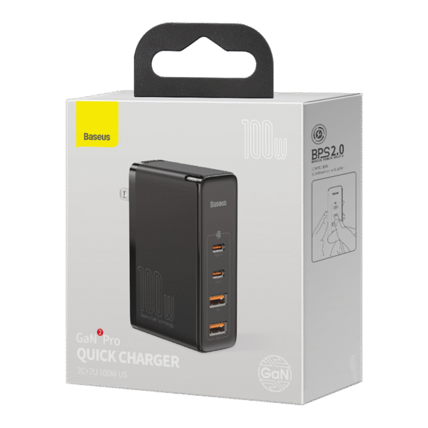 Baseus GaN2 Pro Quick Charger 2C+2U 100W - Image 2