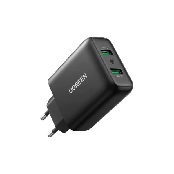 Ugreen Charger 2xUSB-A 36W QC3.0 CD161 – Black
