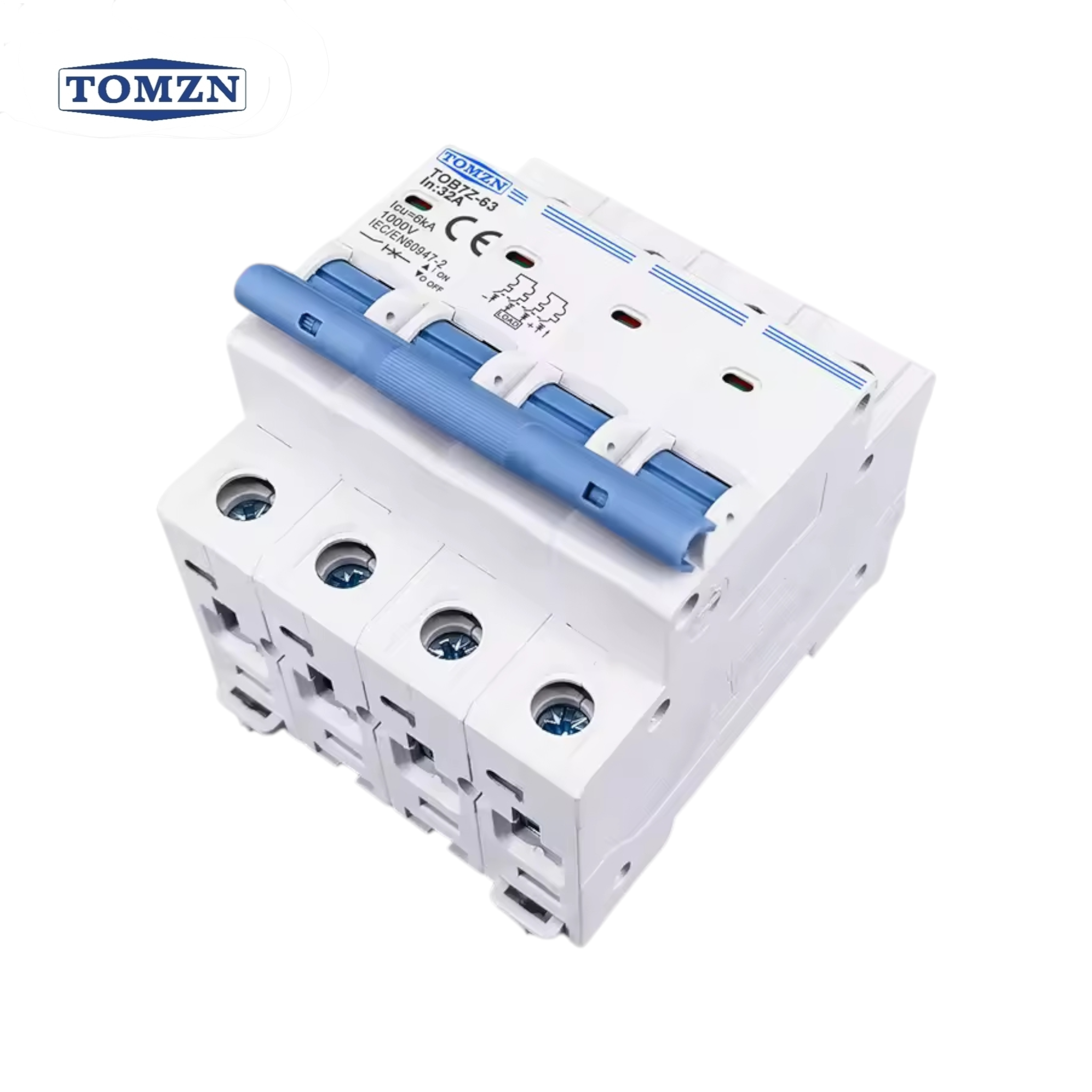 TOMZN 4P DC MCB Solar PV System Mini Circuit Breaker-TOB7Z-63 1000V - Image 2